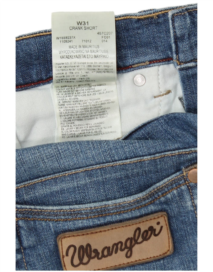 Męskie spodenki jeansowe Wrangler Crank W31 Średnioniebieskie, bawełniane