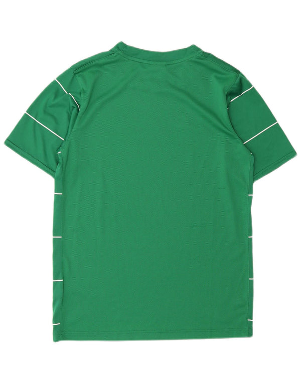Chłopięcy T-shirt z grafiką Nike na 12-13 lat, duży, zielony, poliestrowy w paski