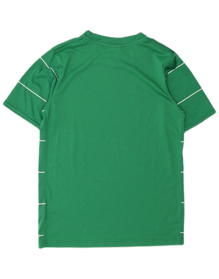 Chłopięcy T-shirt z grafiką Nike na 12-13 lat, duży, zielony, poliestrowy w paski