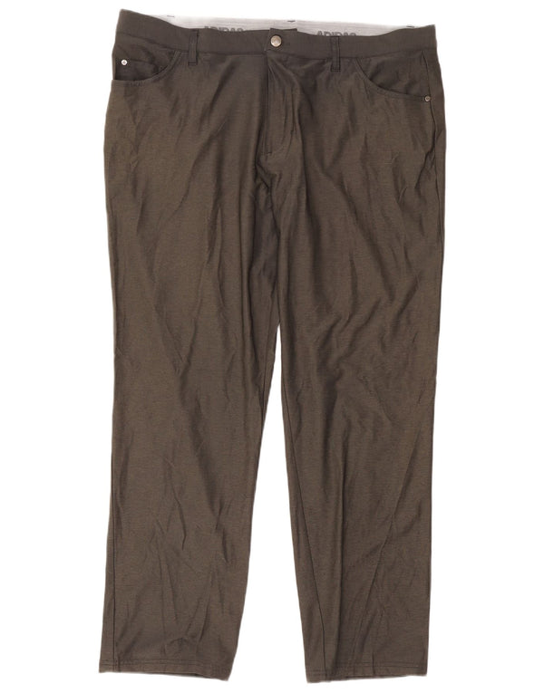 Adidas Męskie Proste Spodnie Casual W40 L32 Szary Nylon