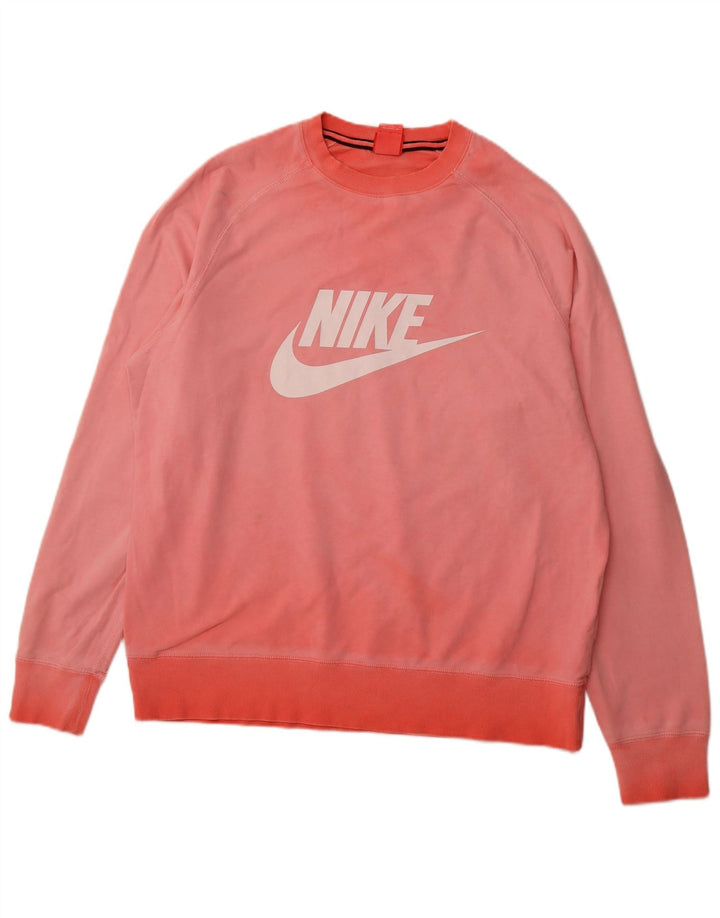 Męski sweter z grafiką NIKE XL, różowy, bawełniany