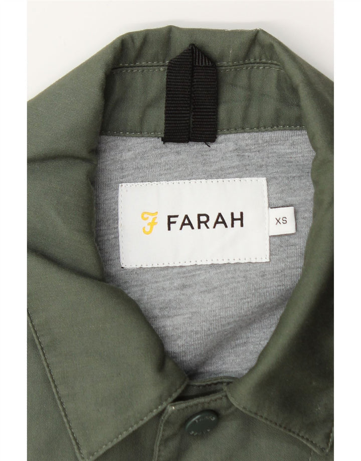 Męska kurtka bomber FARAH UK 34 XS, zielony poliester