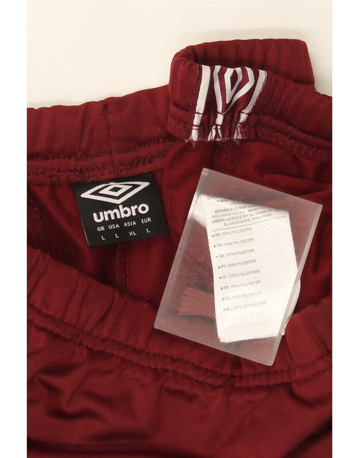 Męskie spodenki sportowe Umbro z grafiką, duży, bordowy poliester