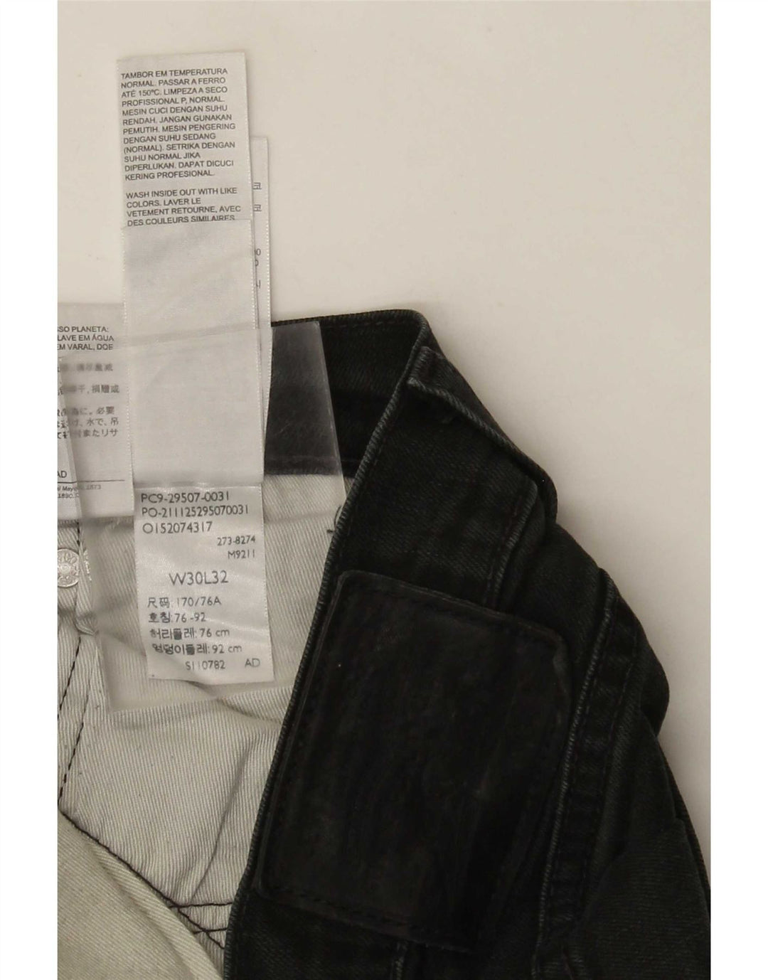 Męskie jeansy slim fit Levi's W30 L32 Czarna bawełna