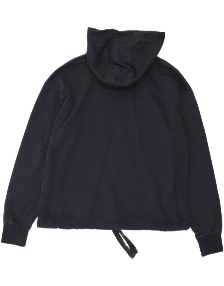 Damski sweter z kapturem i grafiką CHAMPION UK 16, duży, granatowy, bawełniany