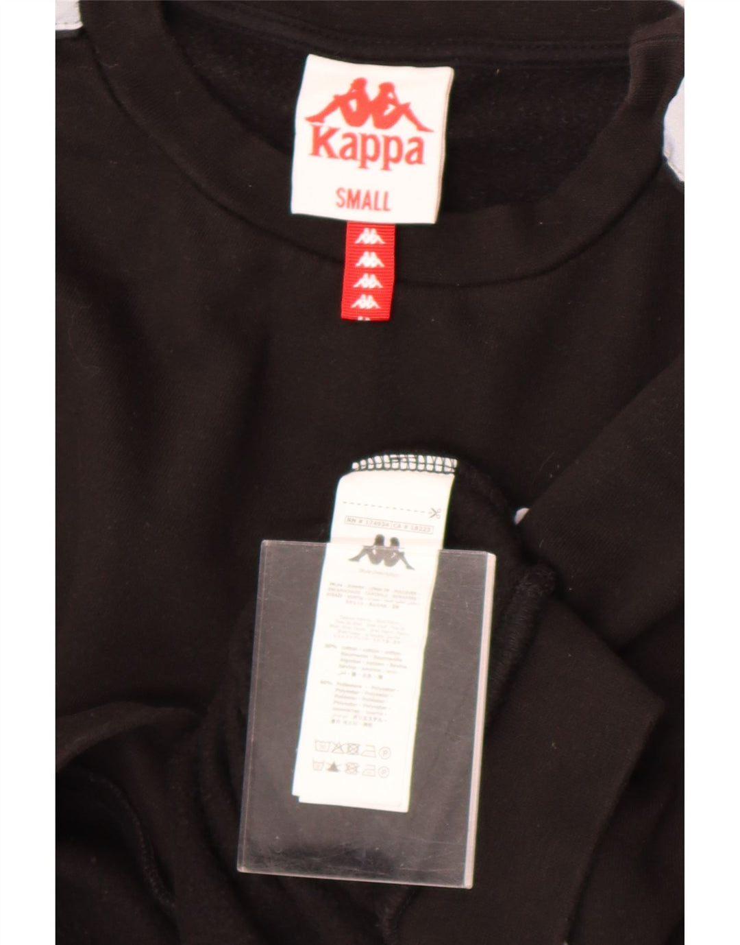Damski sweter oversize Kappa Crop UK 10 Small Black Colorblock
