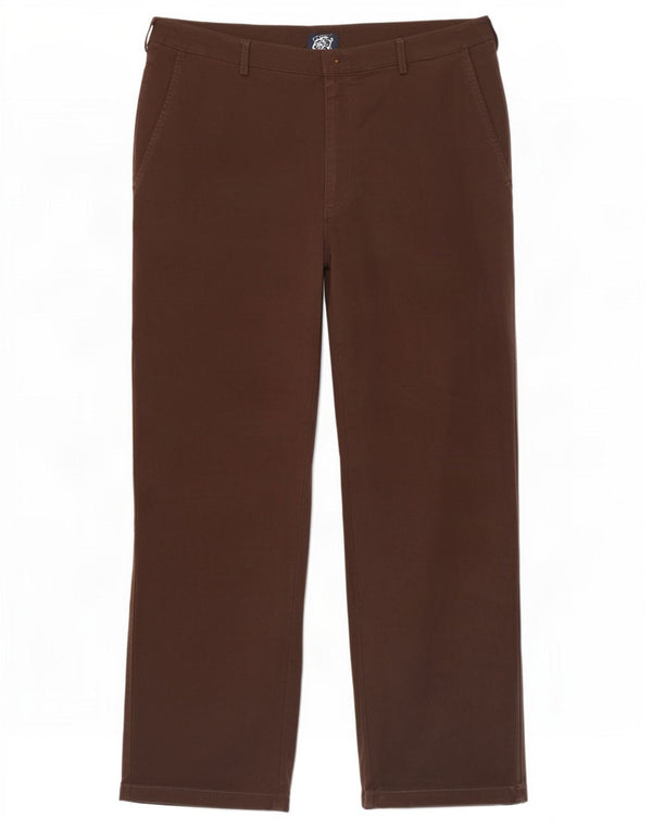 Męskie proste spodnie Chino Trussardi W38 L32 Brązowa bawełna