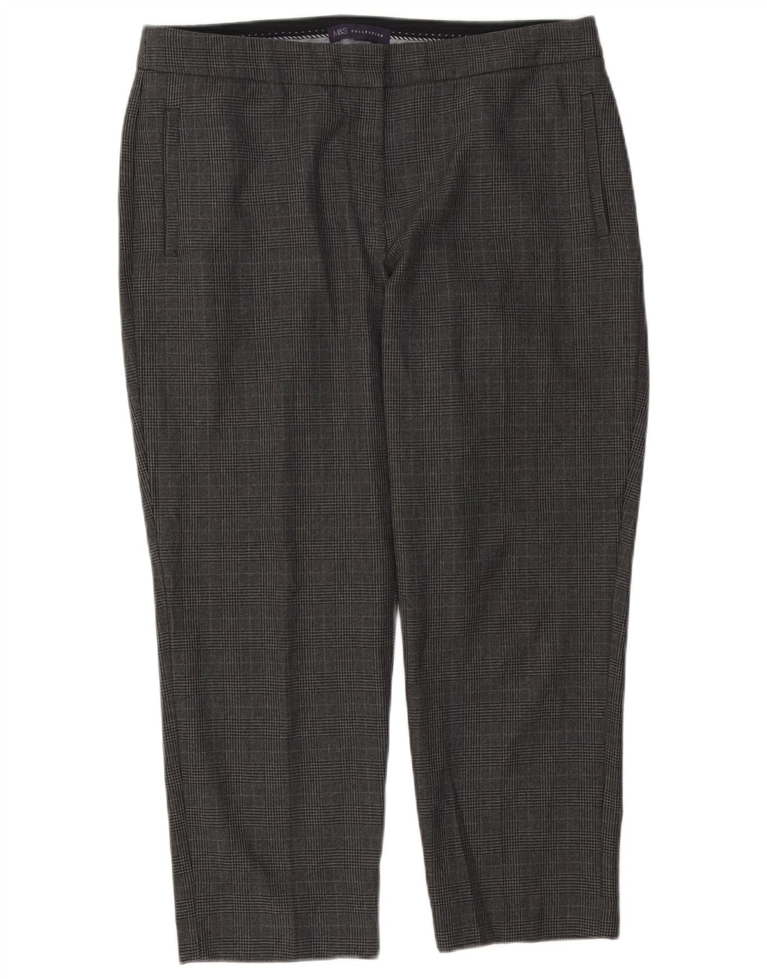 Spodnie damskie Marks & Spencer UK 14 Large W34 L25 Szara krata