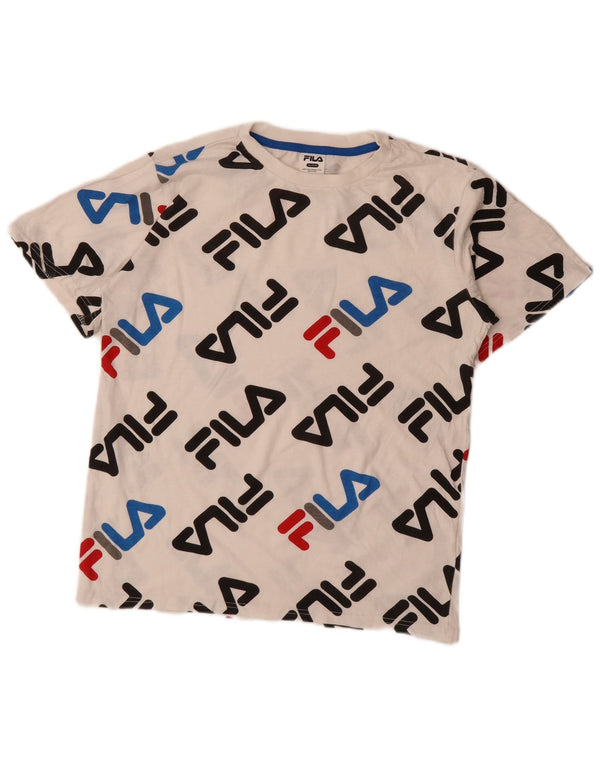 Chłopięcy T-shirt z grafiką Fila 15-16 lat XL, biała bawełna