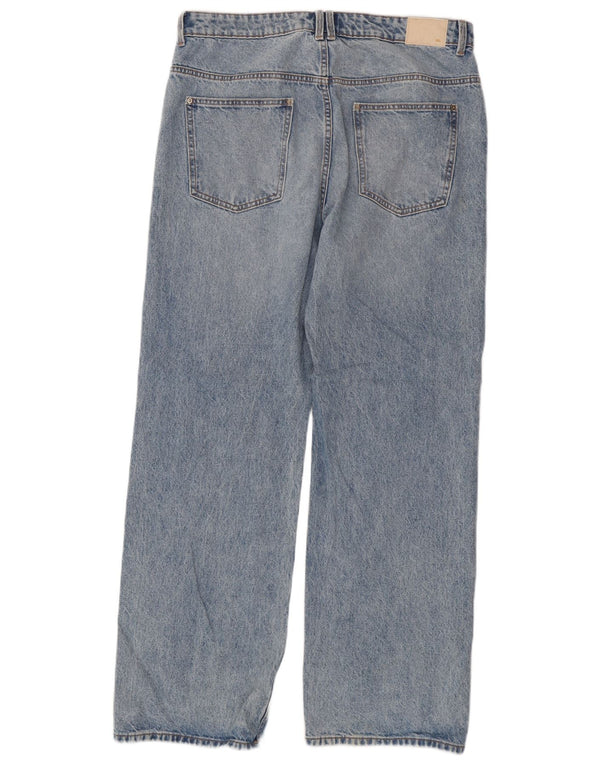 Męskie proste dżinsy Zara EU 44 Large W34 L32 Niebieskie bawełniane