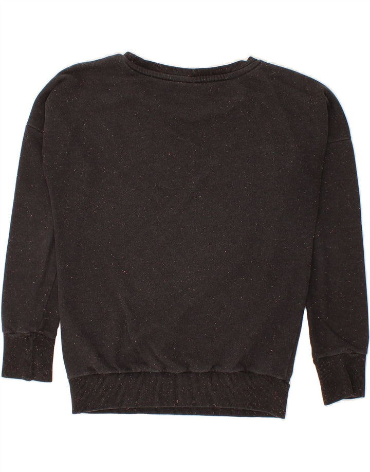PUMA Womens Oversized Sweatshirt Jumper UK 10 Small  Black Flecked Vintage Puma and Second-Hand Puma from Messina Hembry 