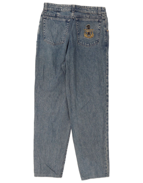Damskie dżinsy Trussardi Tapered IT 48 XL W34 L28 Niebieska bawełna