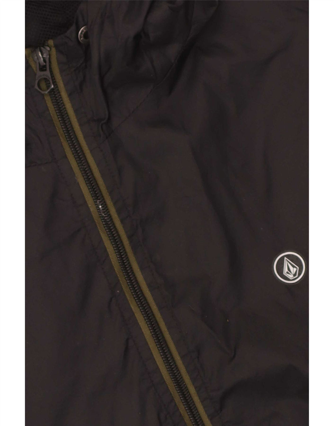 Męska kurtka przeciwdeszczowa z kapturem Volcom UK 36 Mały czarny nylon w kamuflażu