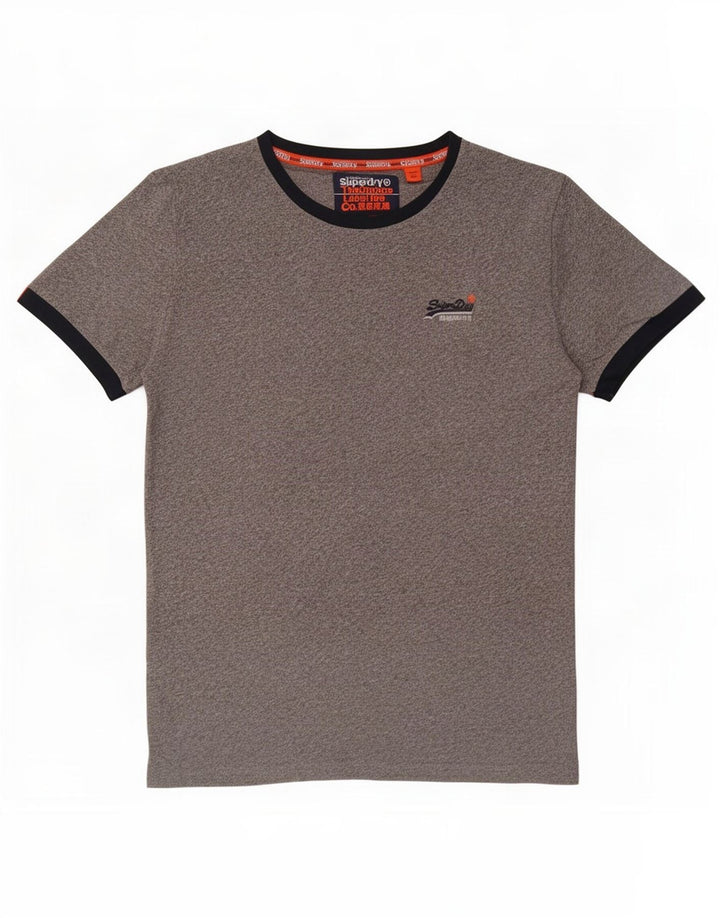 Męski T-shirt Superdry, duży, szary, bawełniany