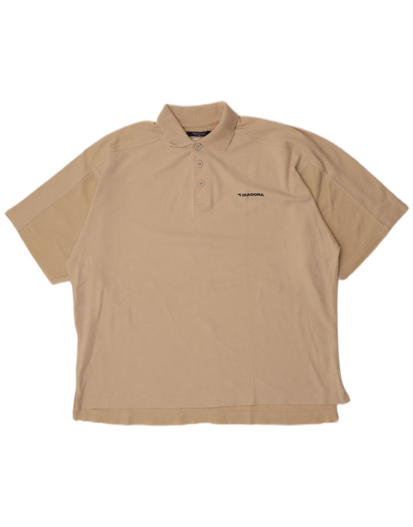 Męska koszulka polo Diadora 2XL, beżowa, bawełniana