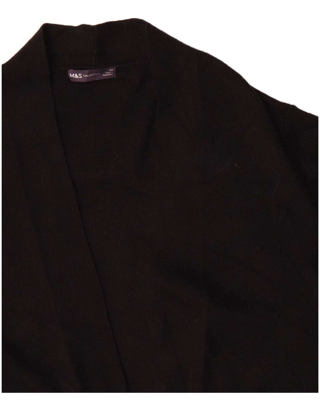 Marks & Spencer Damski długi sweter rozpinany UK 24 4XL czarny
