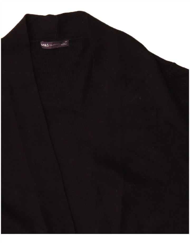 Marks & Spencer Damski długi sweter rozpinany UK 24 4XL czarny