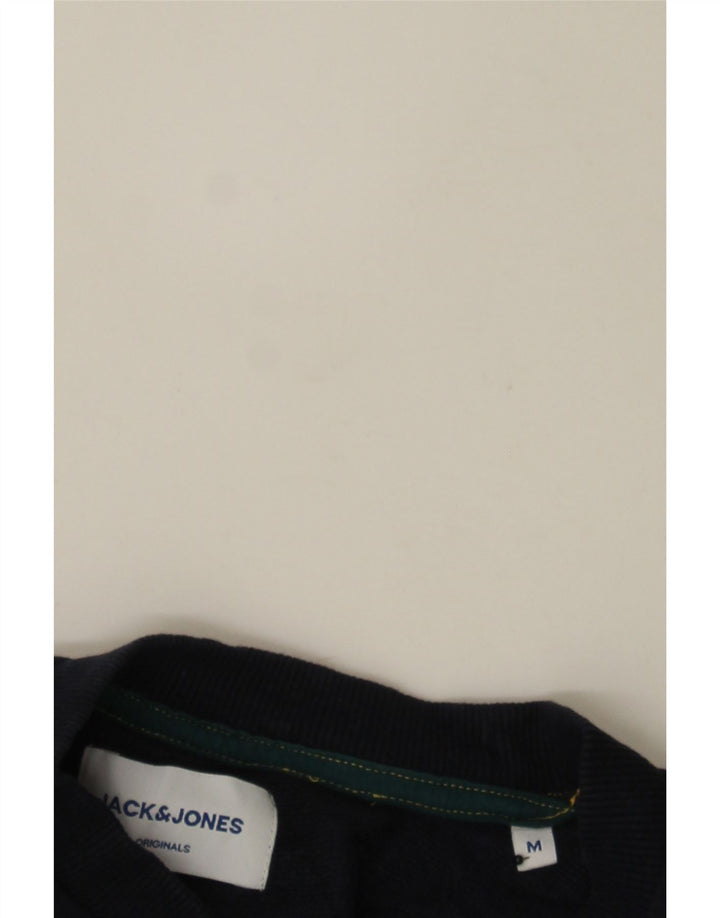 JACK & JONES Mens Graphic Sweatshirt Jumper Medium Navy Blue Cotton Vintage Jack & Jones and Second-Hand Jack & Jones from Messina Hembry 