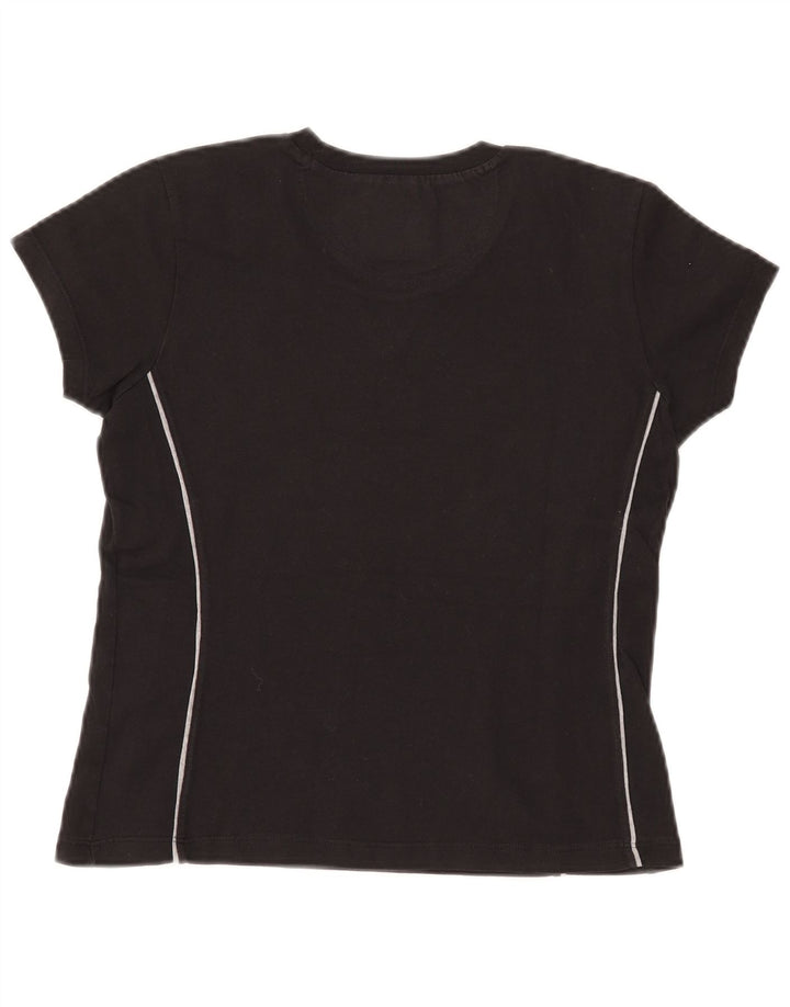 Damski T-shirt CHAMPION Heritage Classics Crop Top UK 12 Średni Czarny