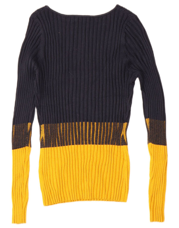 Karen Millen Damski sweter z dekoltem w łódkę UK 12 Średni granatowy