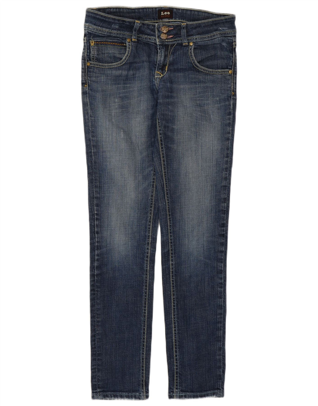 Damskie jeansy Lee Slim W28 L29 Niebieskie bawełniane
