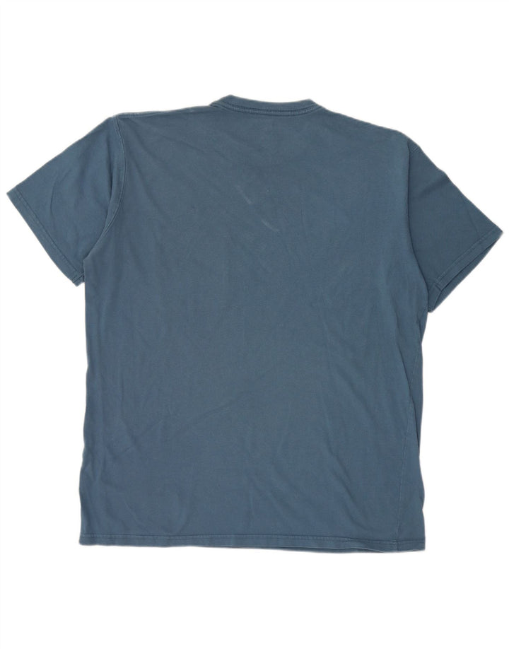 T-shirt męski Russell Athletic, duży, niebieski, bawełniany