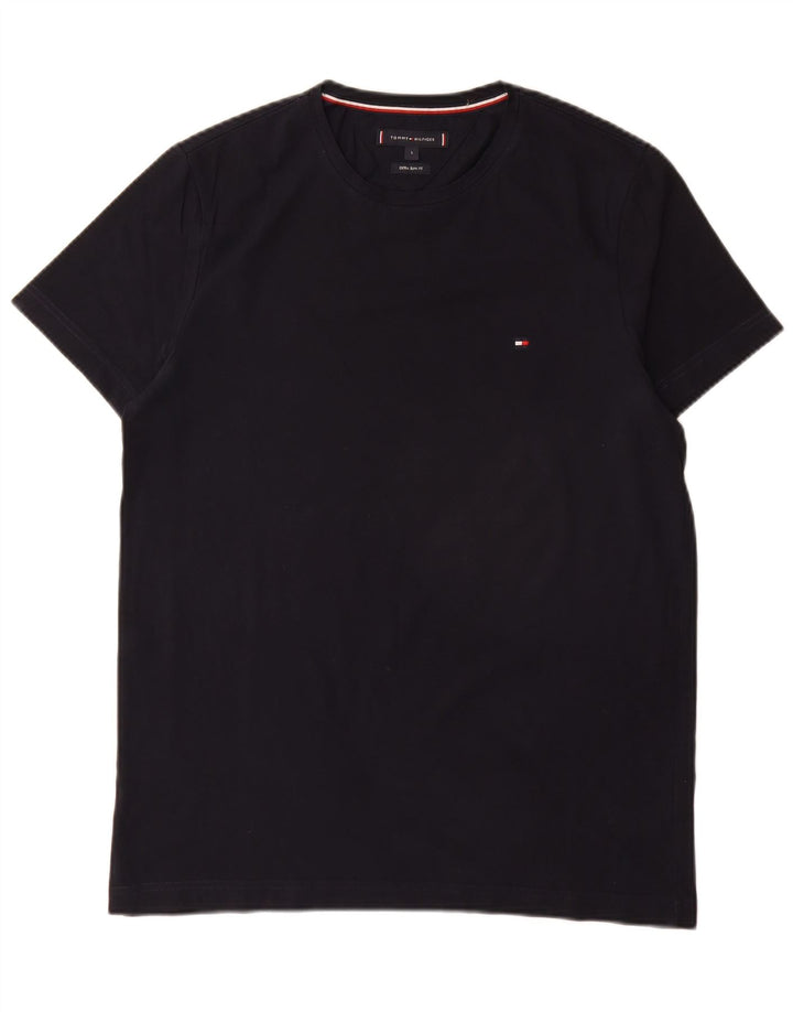 T-shirt męski Extra Slim Tommy Hilfiger, duży, granatowy