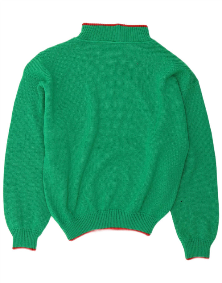 Męski sweter z golfem Foxhound, duży, zielony, wełniany