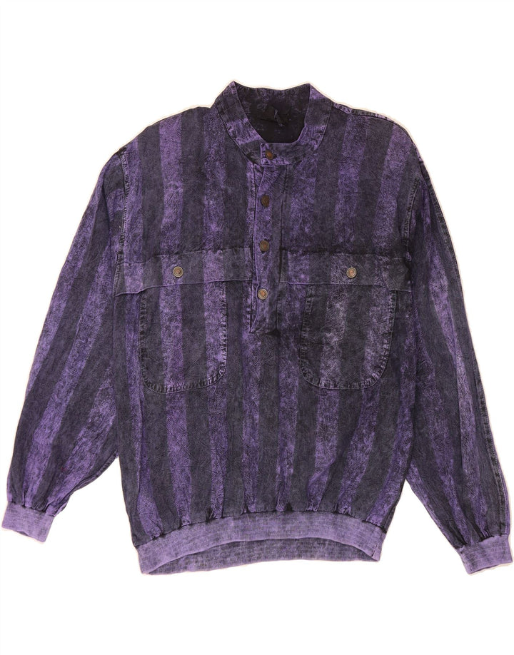 VINTAGE Womens Pullover Shirt UK 22 3XL Purple Striped Vintage Vintage and Second-Hand Vintage from Messina Hembry 