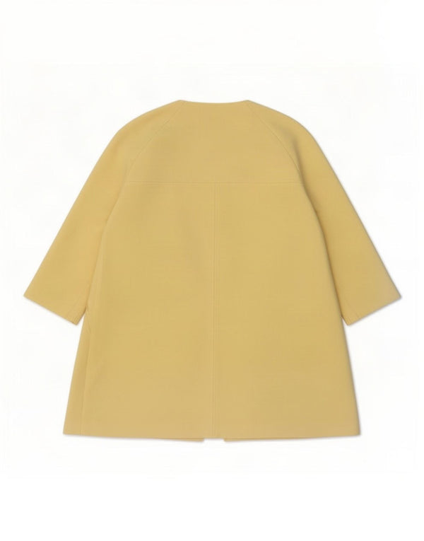 Damski płaszcz z rękawem 3/4 Zara UK 18 XL Żółta wiskoza