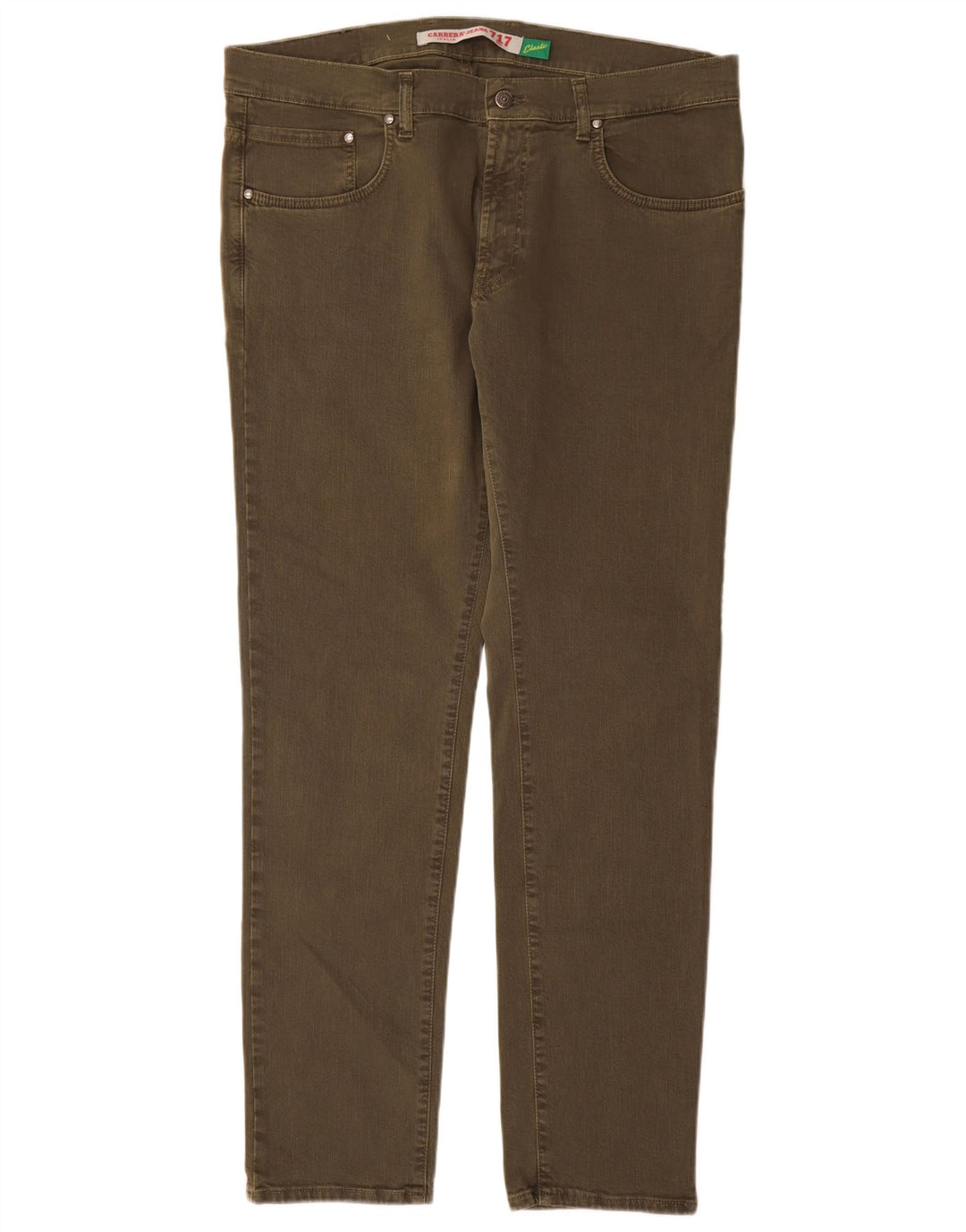 Carrera Męskie 717 Slim Jeans W38 L34 Khaki Bawełna