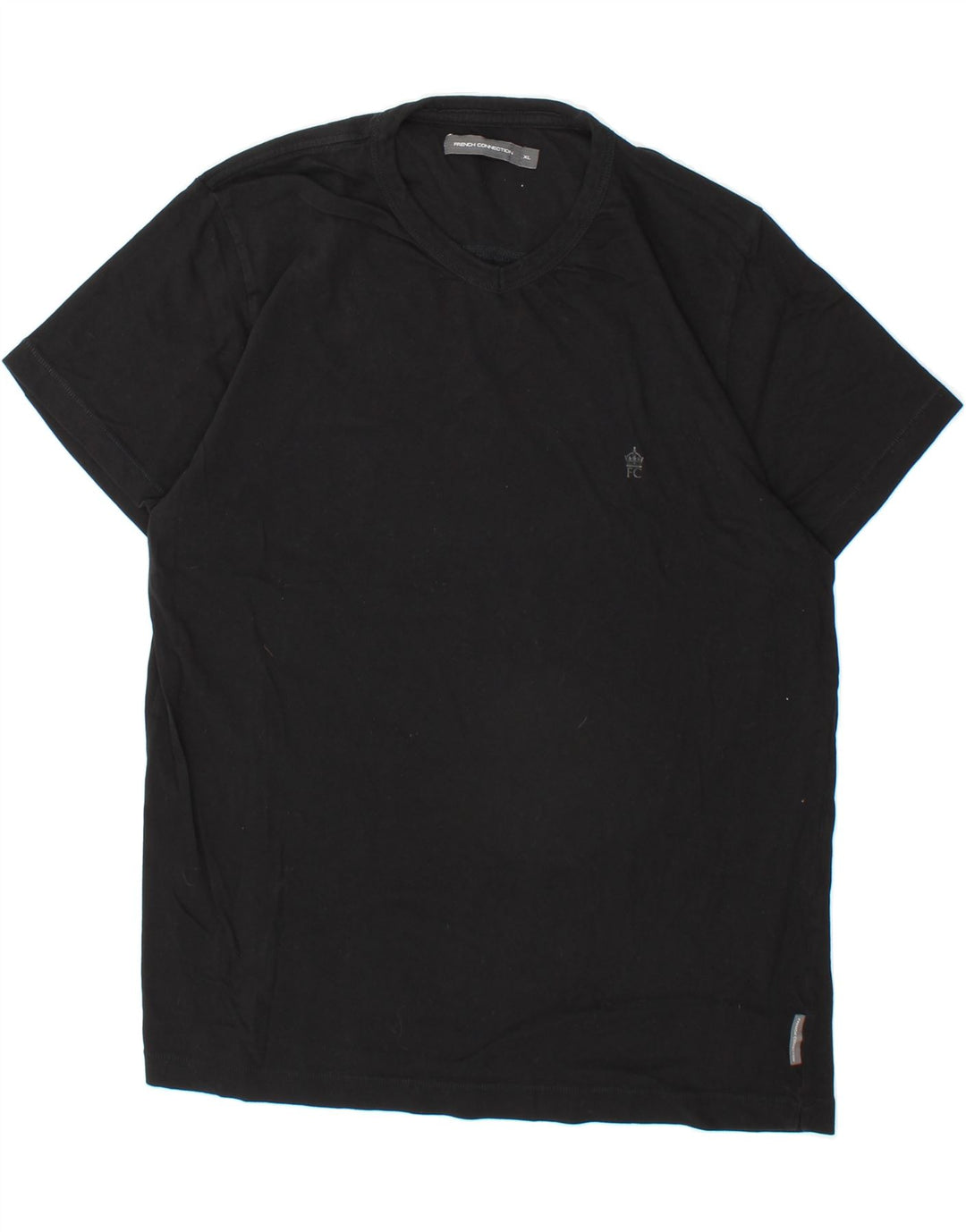 FRENCH CONNECTION Mens T-Shirt Top XL Black Cotton Vintage French Connection and Second-Hand French Connection from Messina Hembry 