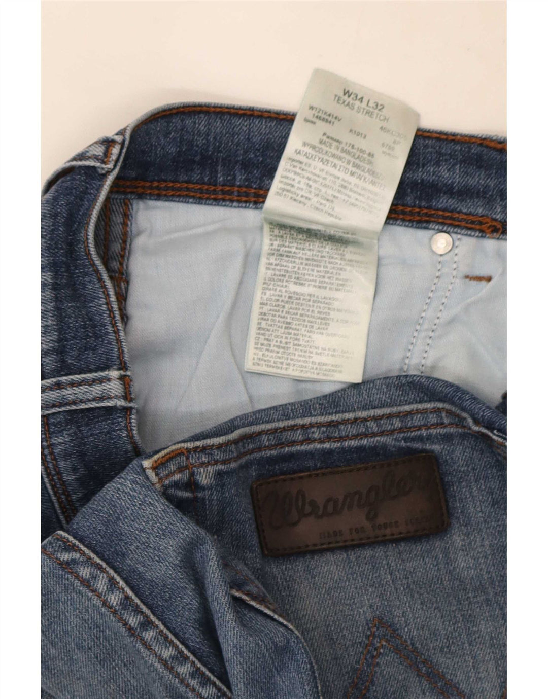 Męskie jeansy Wrangler Texas Stretch Straight W34 L32 Niebieskie, bawełniane