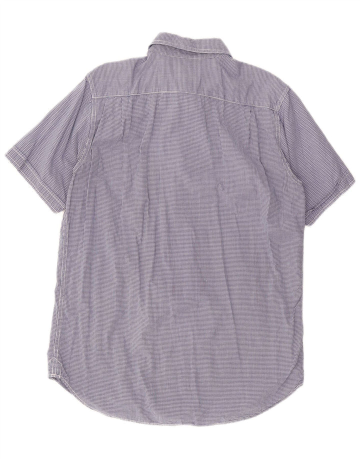 WOOLRICH Męska koszula z krótkim rękawem XL granatowa kratka