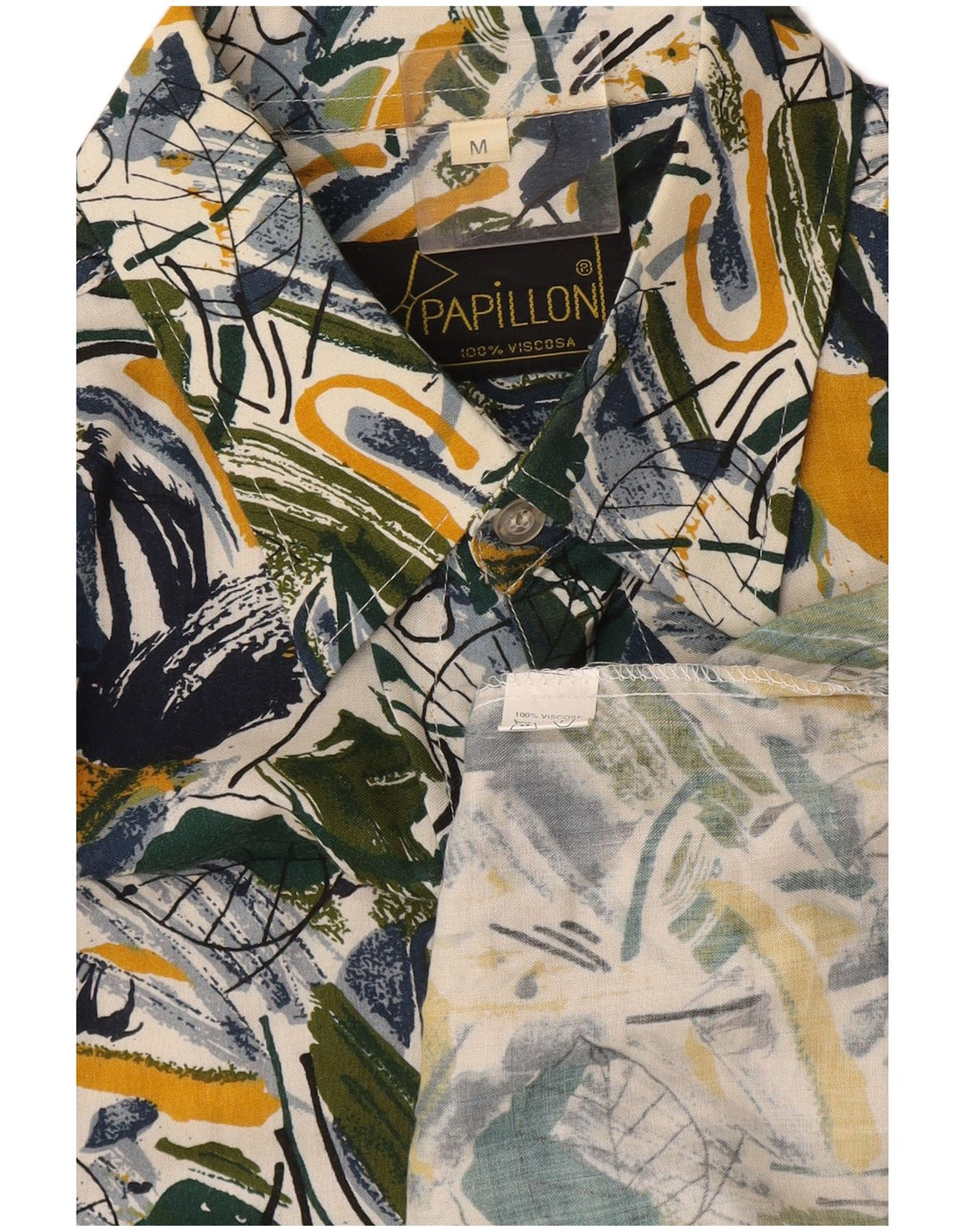 Męska koszula z krótkim rękawem Papillon w abstrakcyjny wzór, średnia, wielobarwna