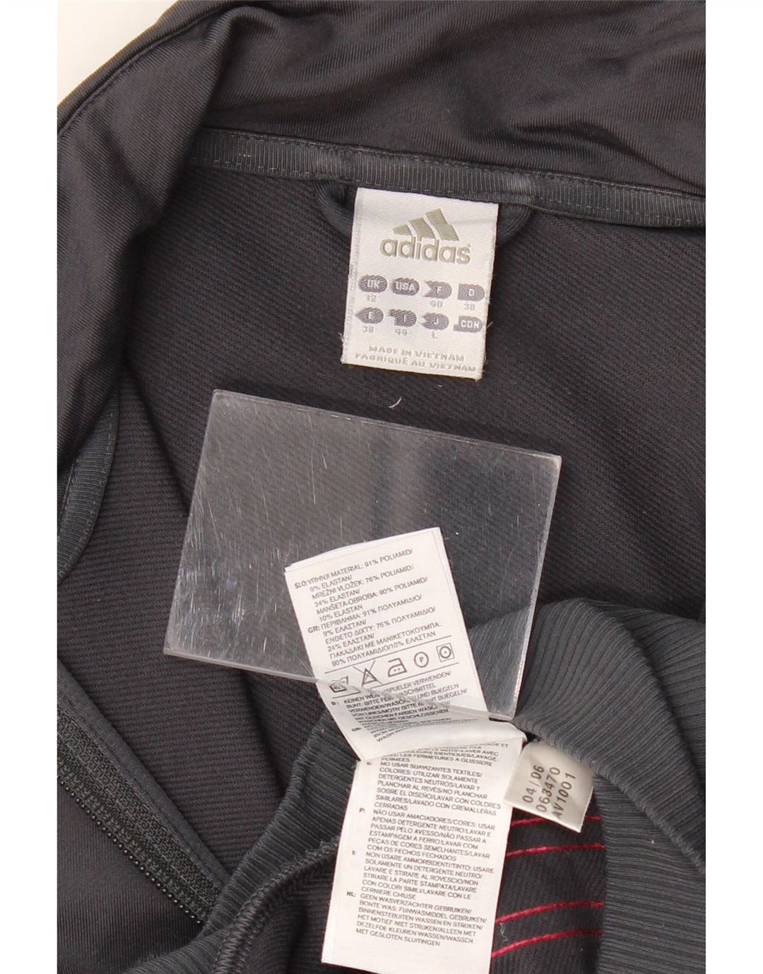 Damska kurtka dresowa ADIDAS Climalite UK 12, średnioszary poliamid