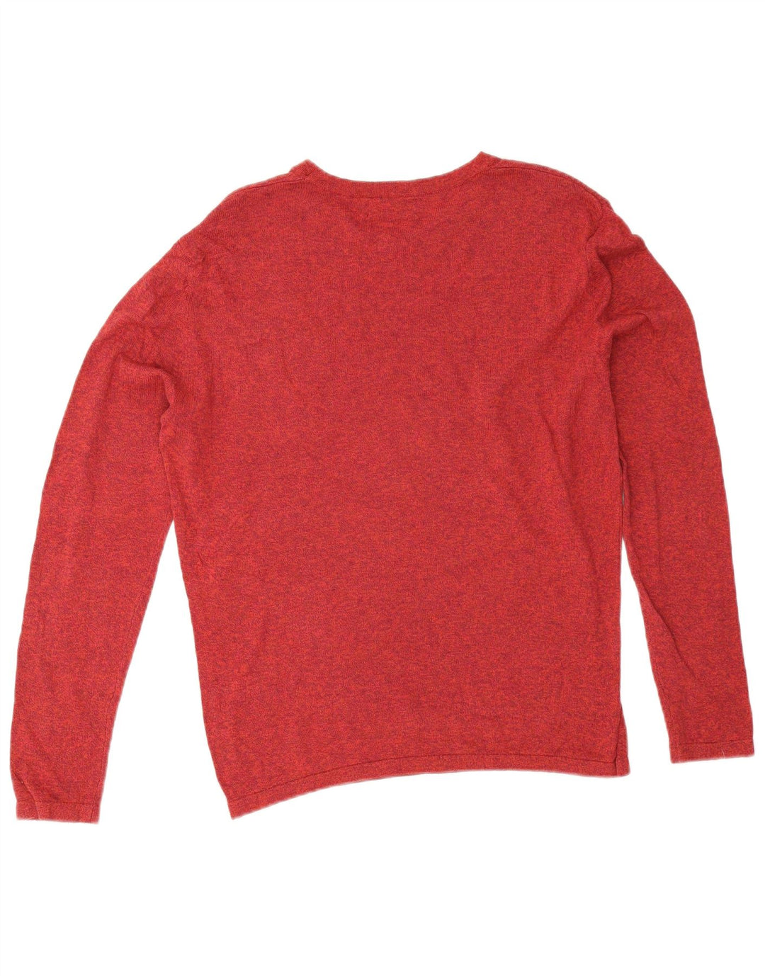 Męski sweter Zara z dekoltem w łódkę, średnio czerwony, nakrapiany