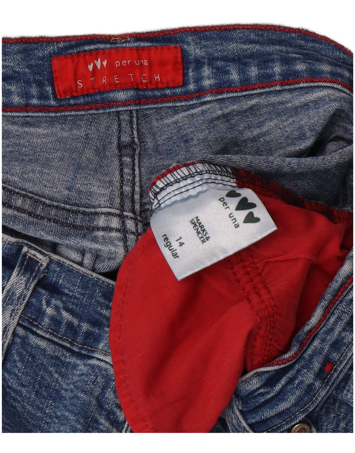 Damskie jeansy Bootcut PER UNA UK 14 Medium W30 L30 Niebieska bawełna