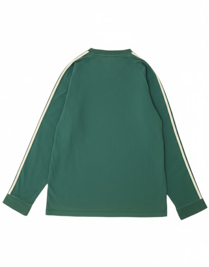 Męska koszulka Adidas z długim rękawem, średnia, zielona bawełna