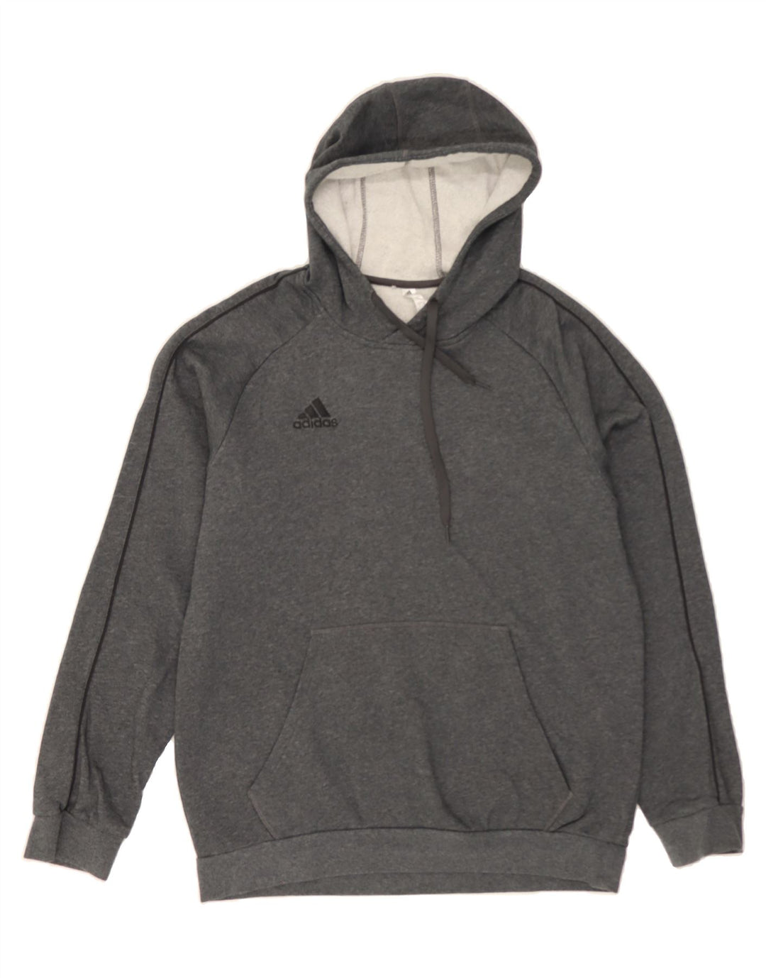 ADIDAS Mens Hoodie Jumper Large Grey Cotton Vintage Adidas and Second-Hand Adidas from Messina Hembry 
