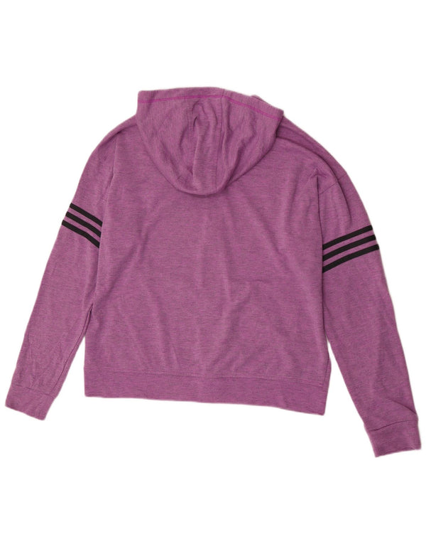 Damska bluza z kapturem Adidas Oversized Zip UK 16/18 Duży fioletowy poliester