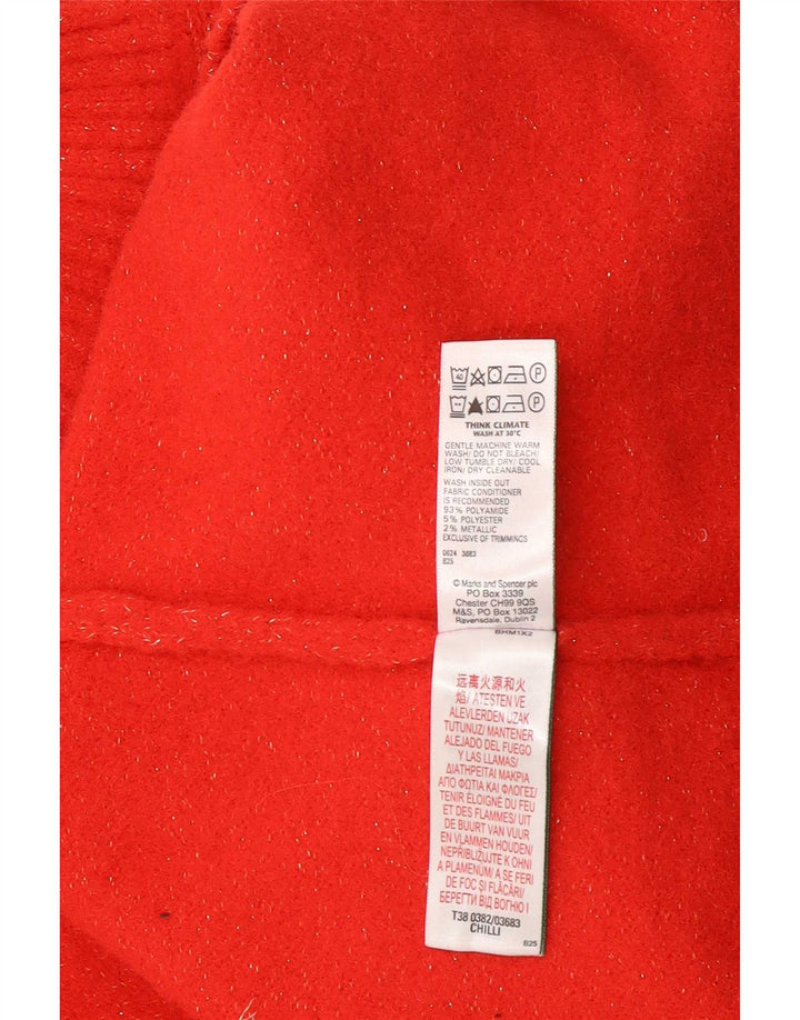 Marks & Spencer Damski sweter z golfem UK 16, duży czerwony