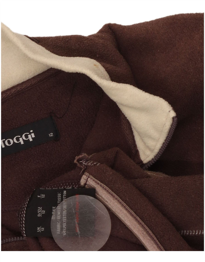 Damski sweter polarowy TOGGI z zamkiem błyskawicznym UK 12, średni brązowy poliester