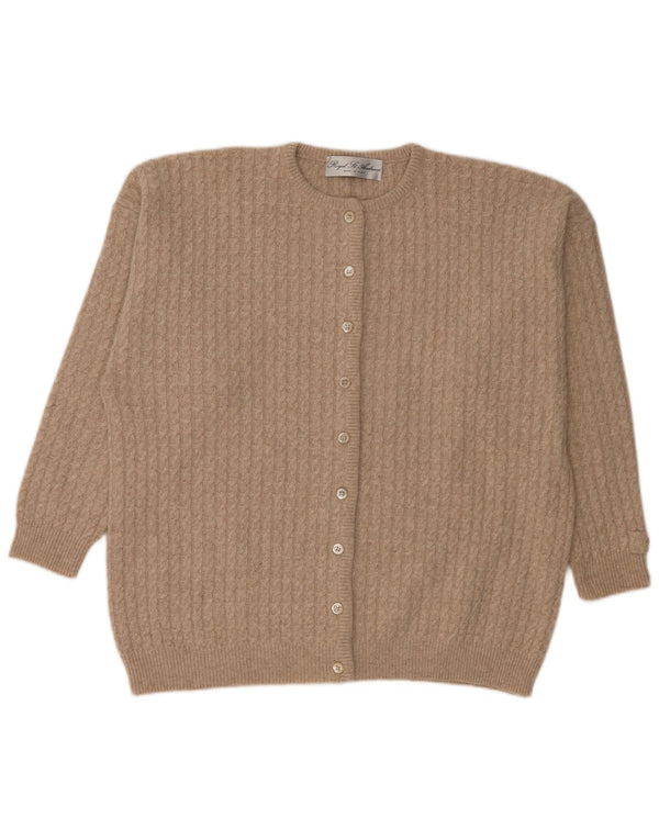 ST. ANDREWS Damski sweter rozpinany UK 18 XL Beżowy Angora