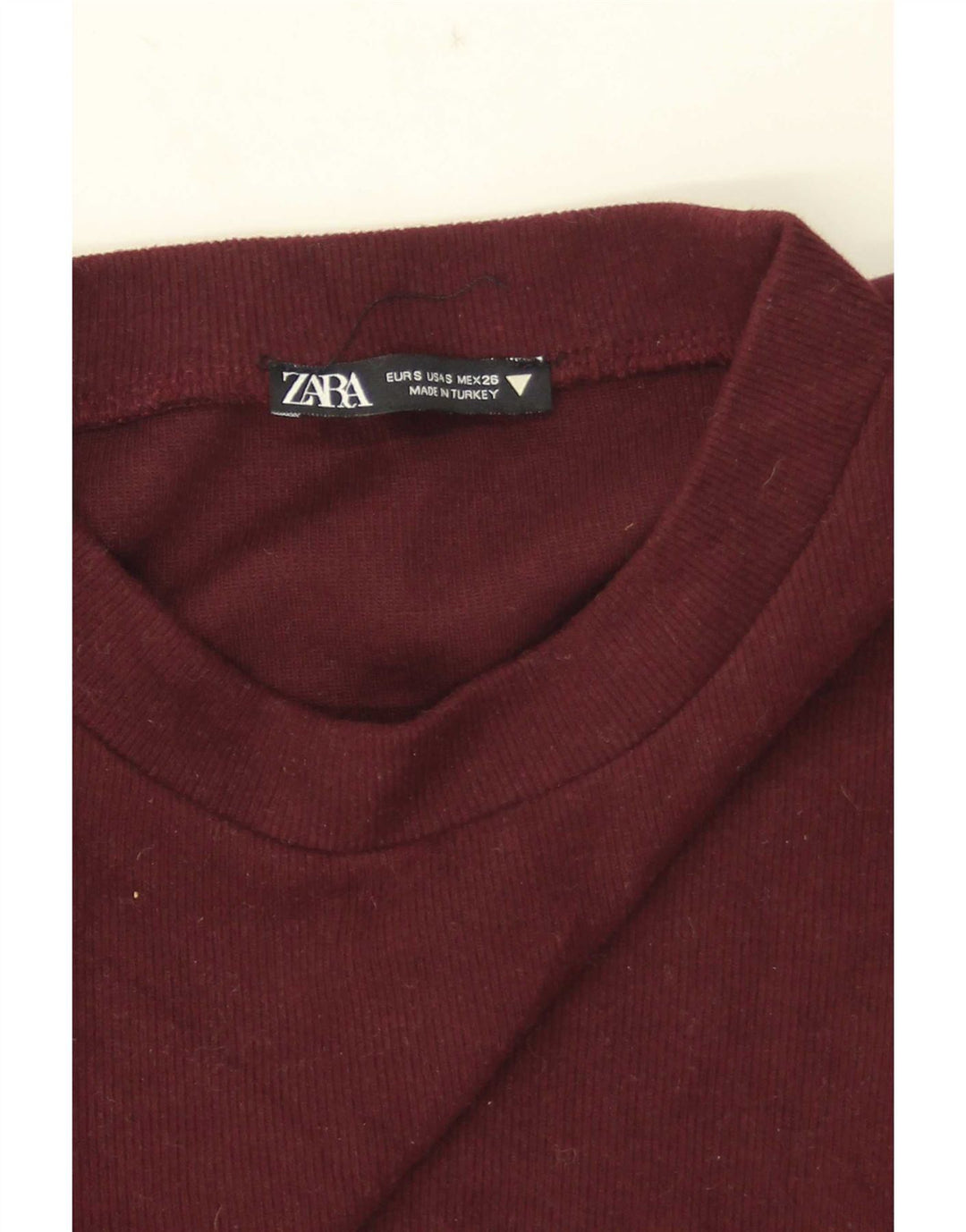 Damska krótka bluzka Zara UK 8 Small Burgund