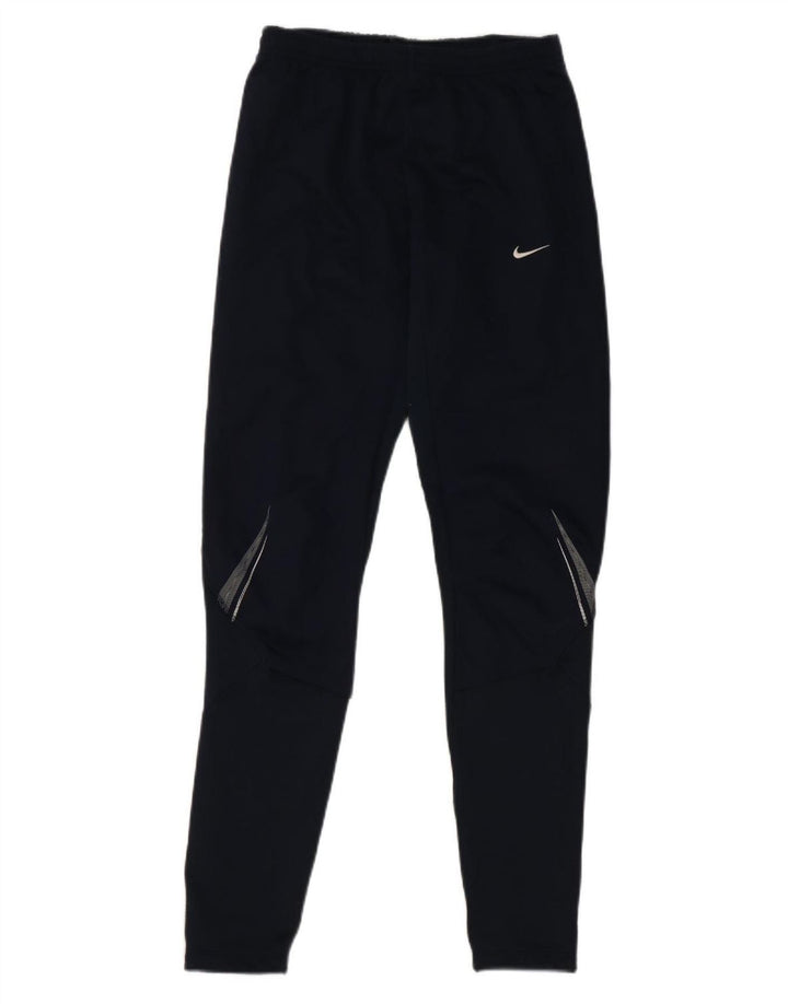Męskie spodnie dresowe Nike, poliester w średnie granatowe paski