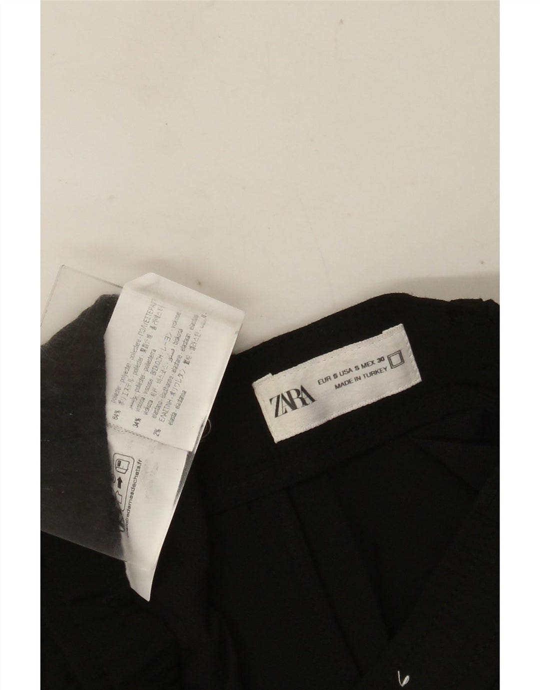 Męskie spodnie typu slim chino Zara, małe, W30 L29, czarny poliester