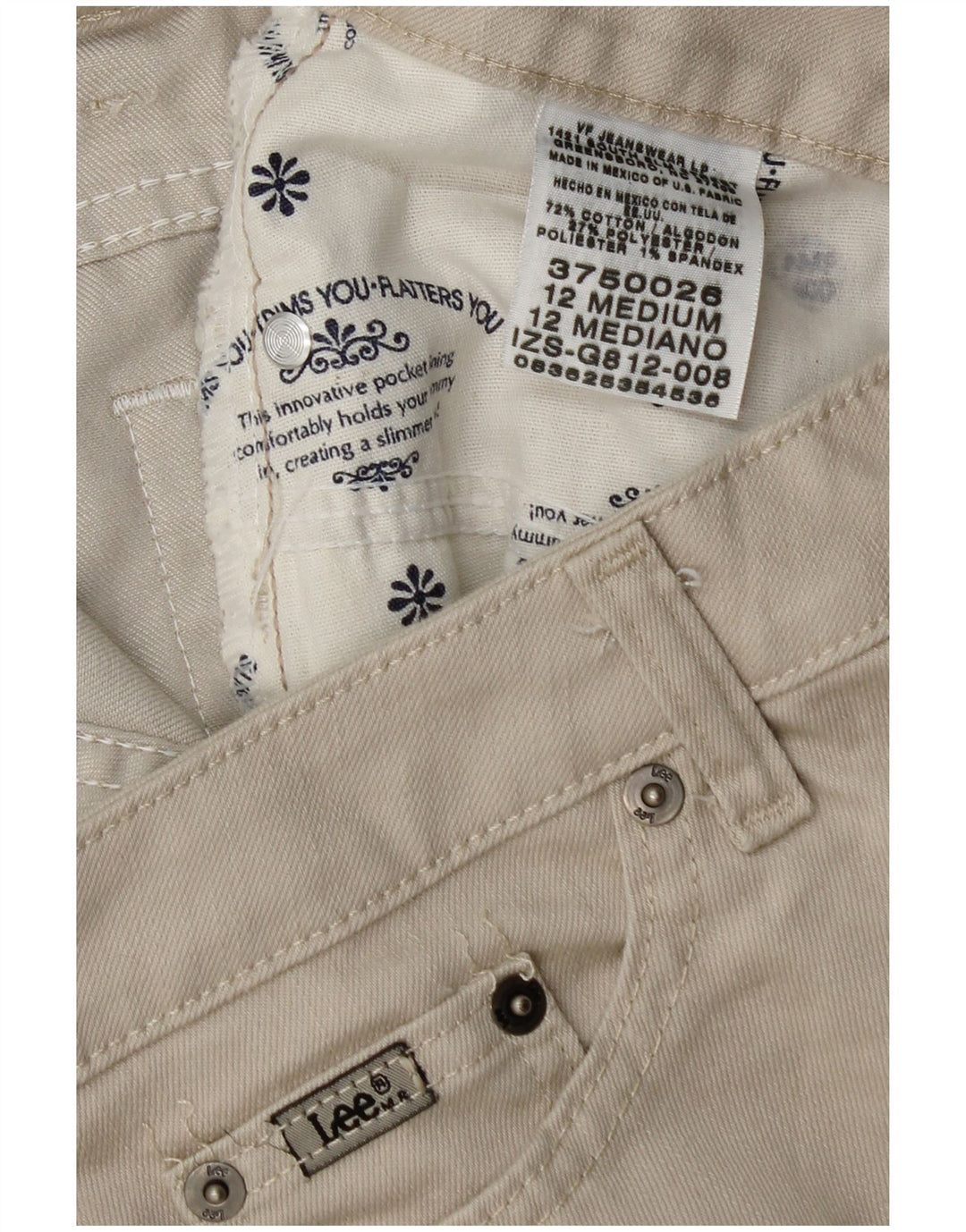 Damskie szorty LEE US 12 Large W32, beżowa bawełna