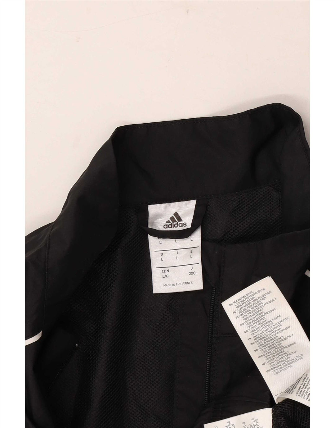 Adidas Męskie Clima Proof Graphic Zip Neck Pullover Dres Top Duży Czarny