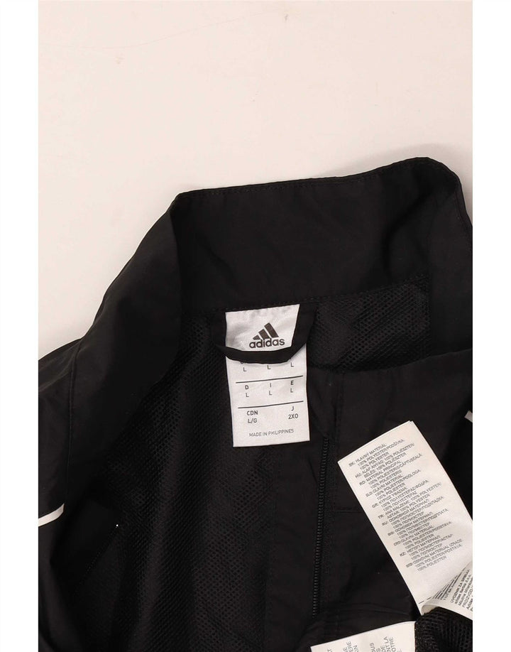 Adidas Męskie Clima Proof Graphic Zip Neck Pullover Dres Top Duży Czarny
